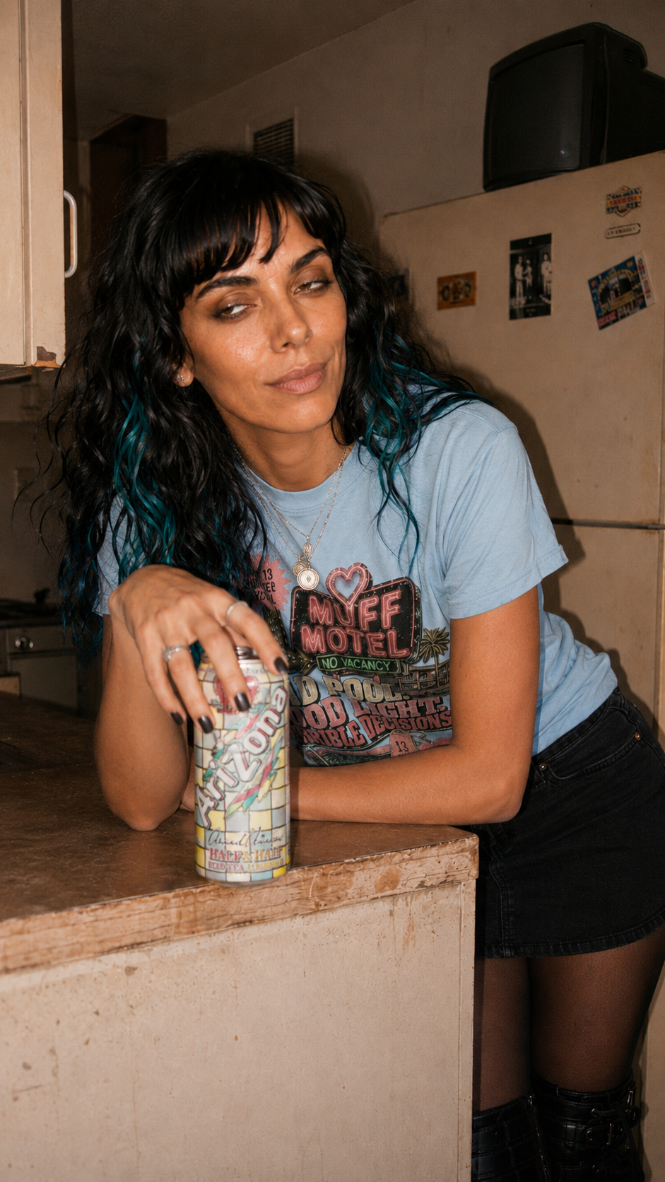 Bad Pool Good Light Terrible Decisions Tee | Muff Motel Light Colorway